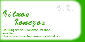 vilmos konczos business card